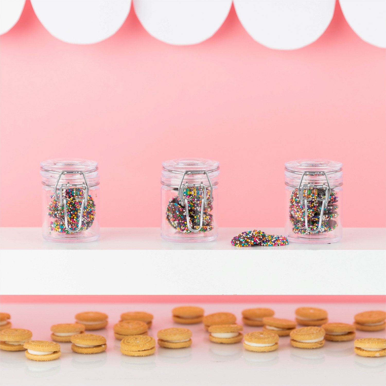 Clamp Jar Shaped Acrylic Candy Boxes 6 Pack 1.72"X2.4"