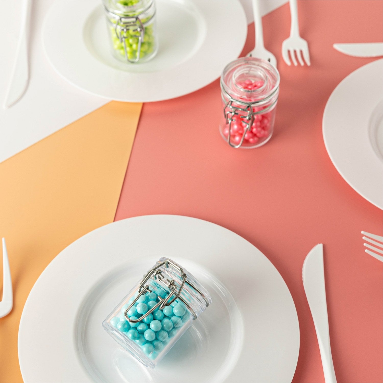 Clamp Jar Shaped Acrylic Candy Boxes 6 Pack 1.72"X2.4"