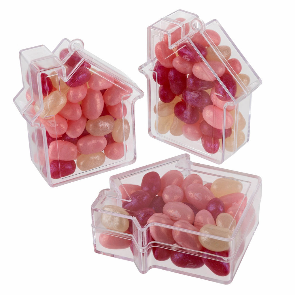 House Shaped Acrylic Candy Boxes 12 Pack 2.83"X2.08"X1.02"