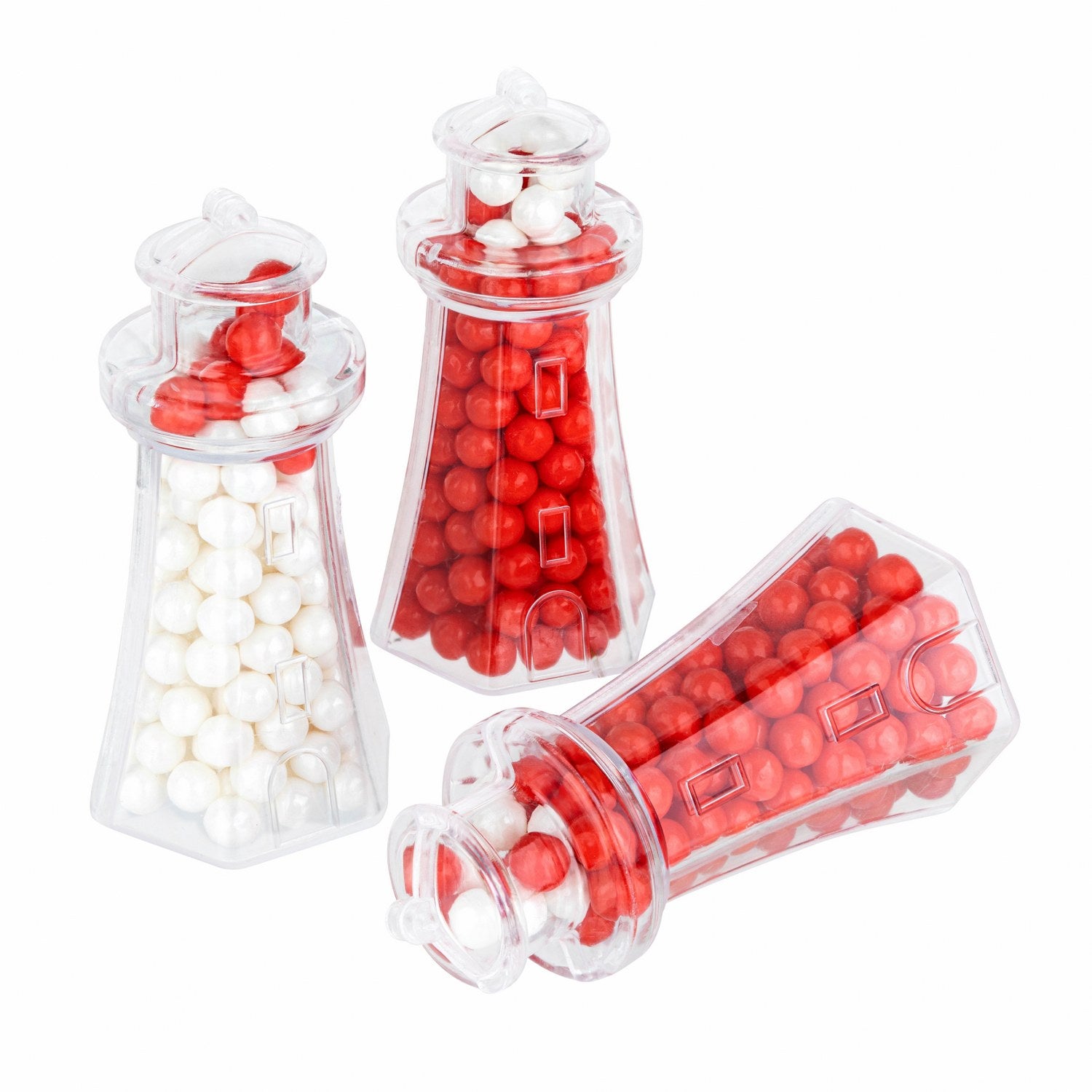 Light House Shaped Acrylic Candy Boxes 12 Pack 3.62"X1.88"X1.65"