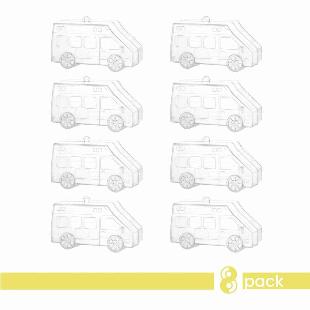 Bus Shaped Acrylic Candy Boxes 8 Pack 2.04"X4.13"X1.65" P