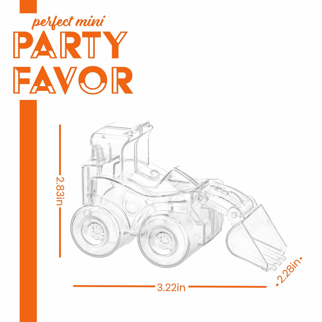 Tractor Shaped Acrylic Candy Boxes 6 Pack 3.22"X2.83"X2.28"
