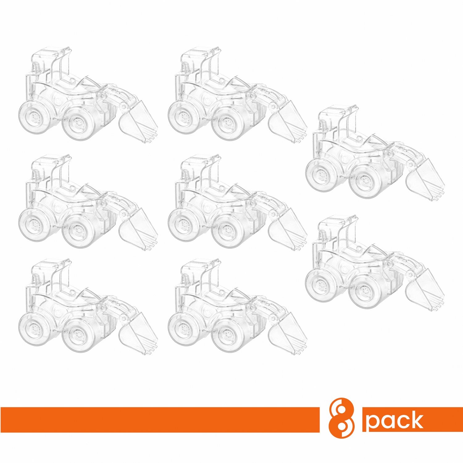 Tractor Shaped Acrylic Candy Boxes 6 Pack 3.22"X2.83"X2.28"