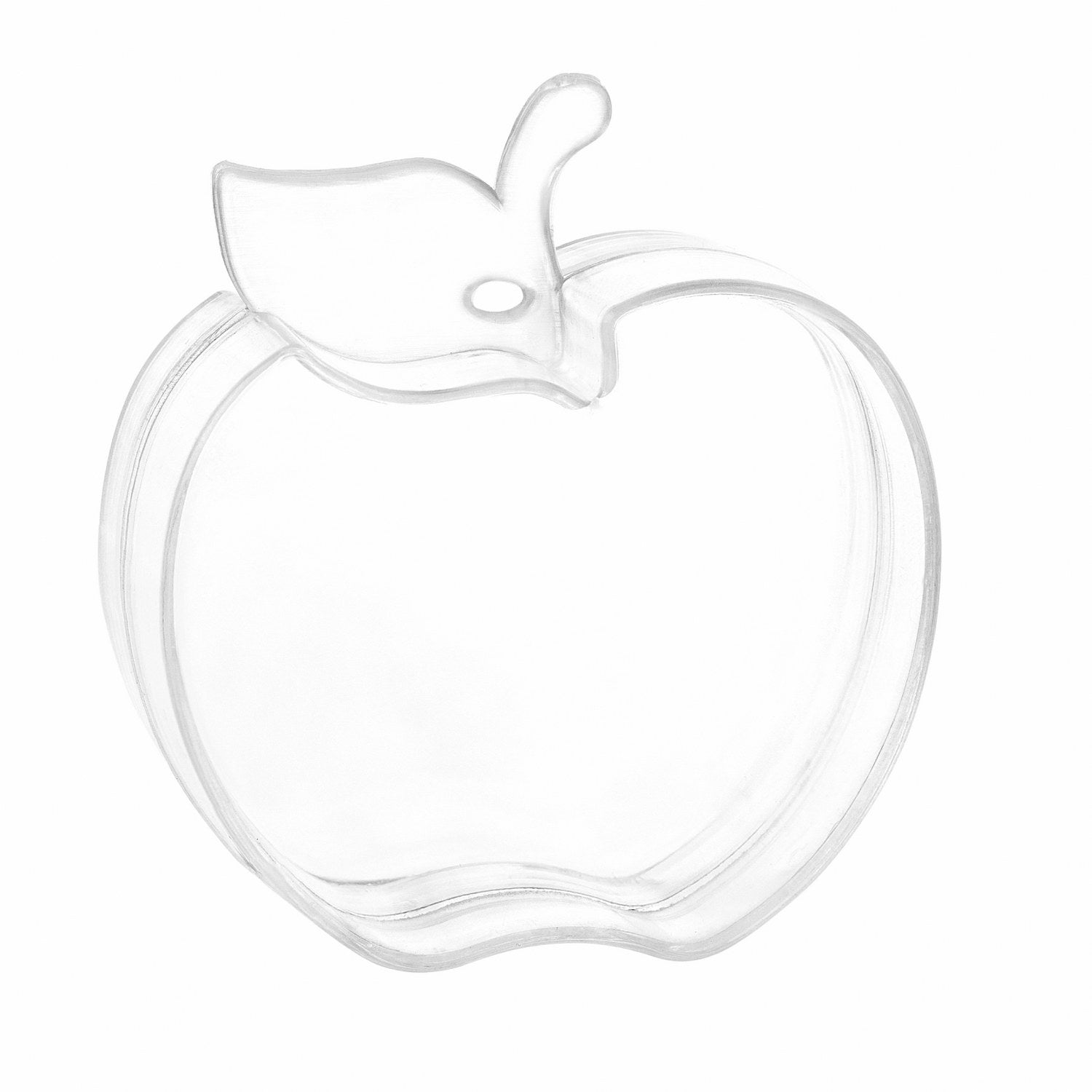 Apple Shaped Acrylic Candy Boxes 12 Pack 2.95"X2.28"X1.02"