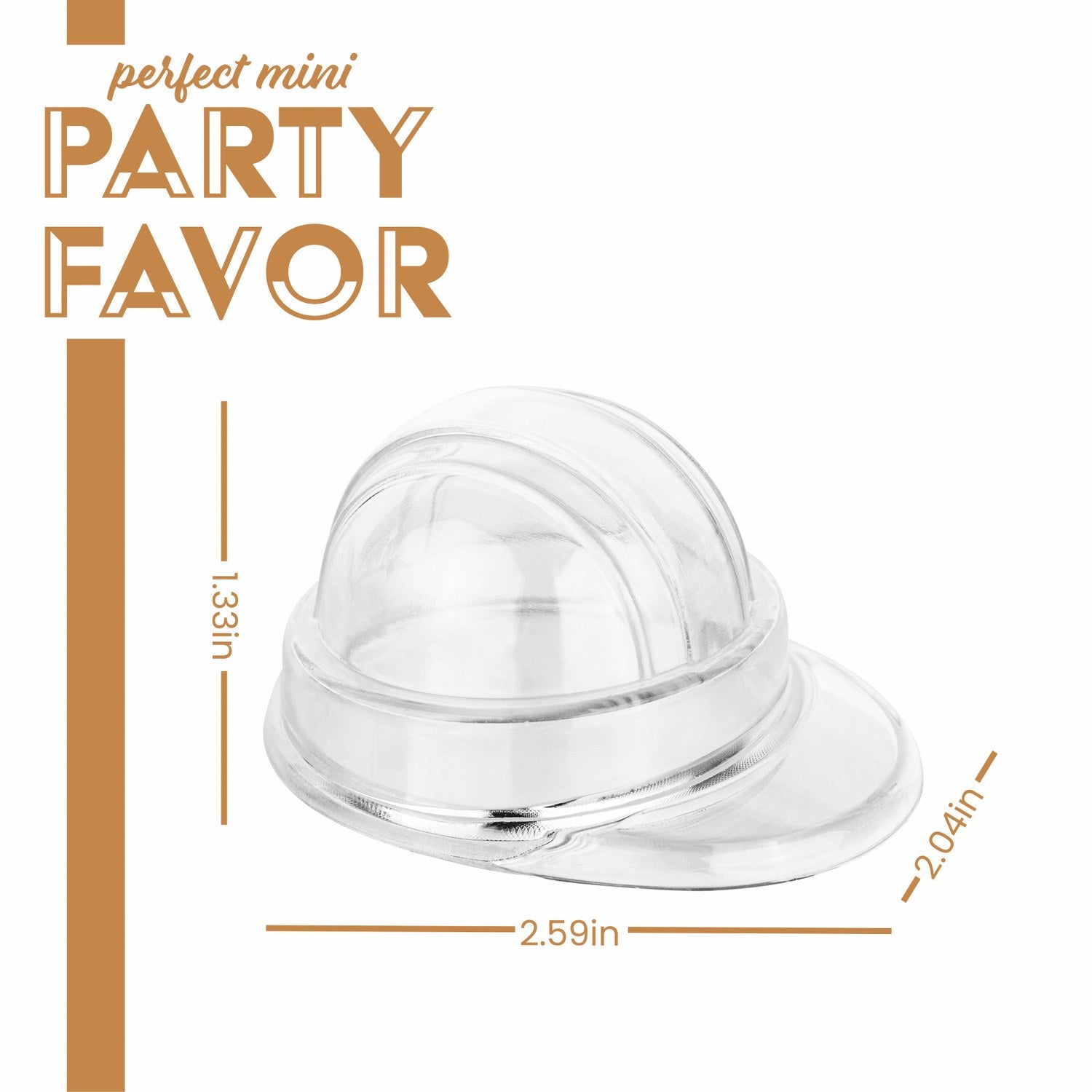 Cap Shaped Acrylic Candy Boxes 12 Pack 1.33"X2.59"X2.04"