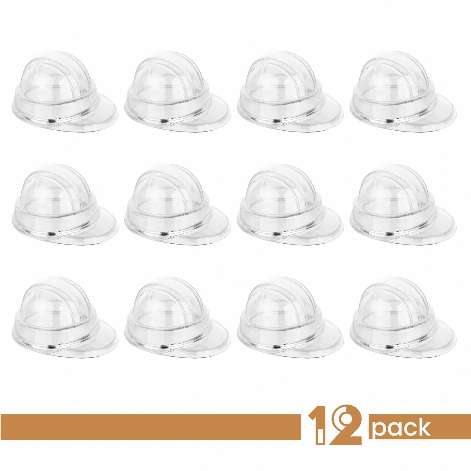Cap Shaped Acrylic Candy Boxes 12 Pack 1.33"X2.59"X2.04"