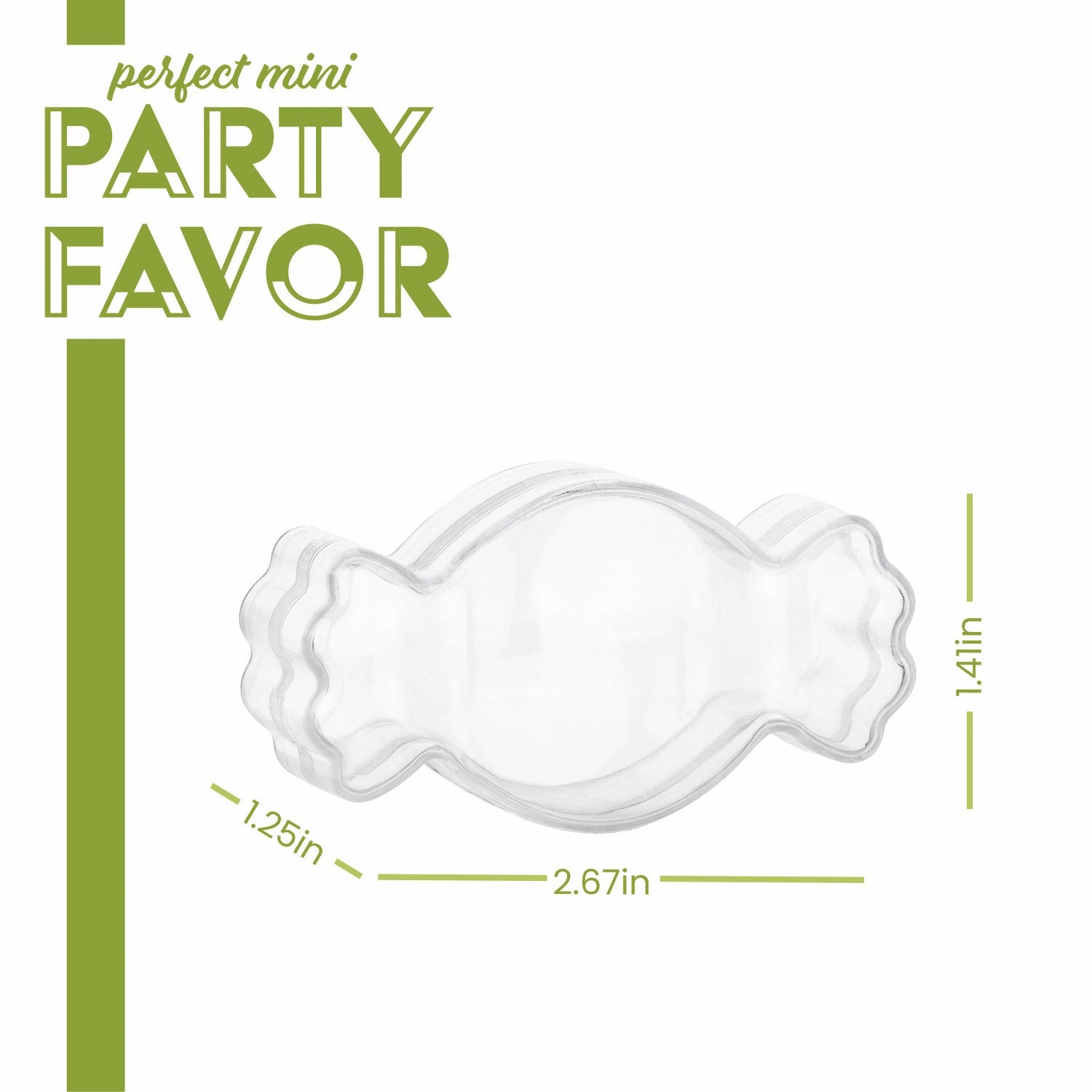 Candy Shaped Acrylic Candy Boxes 12 Pack 1.41"X2.67"X1.25"