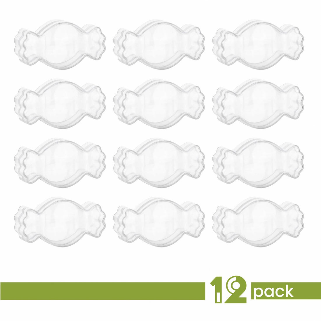 Candy Shaped Acrylic Candy Boxes 12 Pack 1.41"X2.67"X1.25"