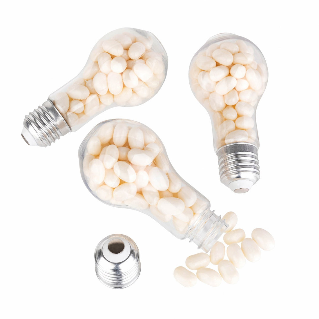Light Bulb Shaped Acrylic Candy Boxes 12 Pack