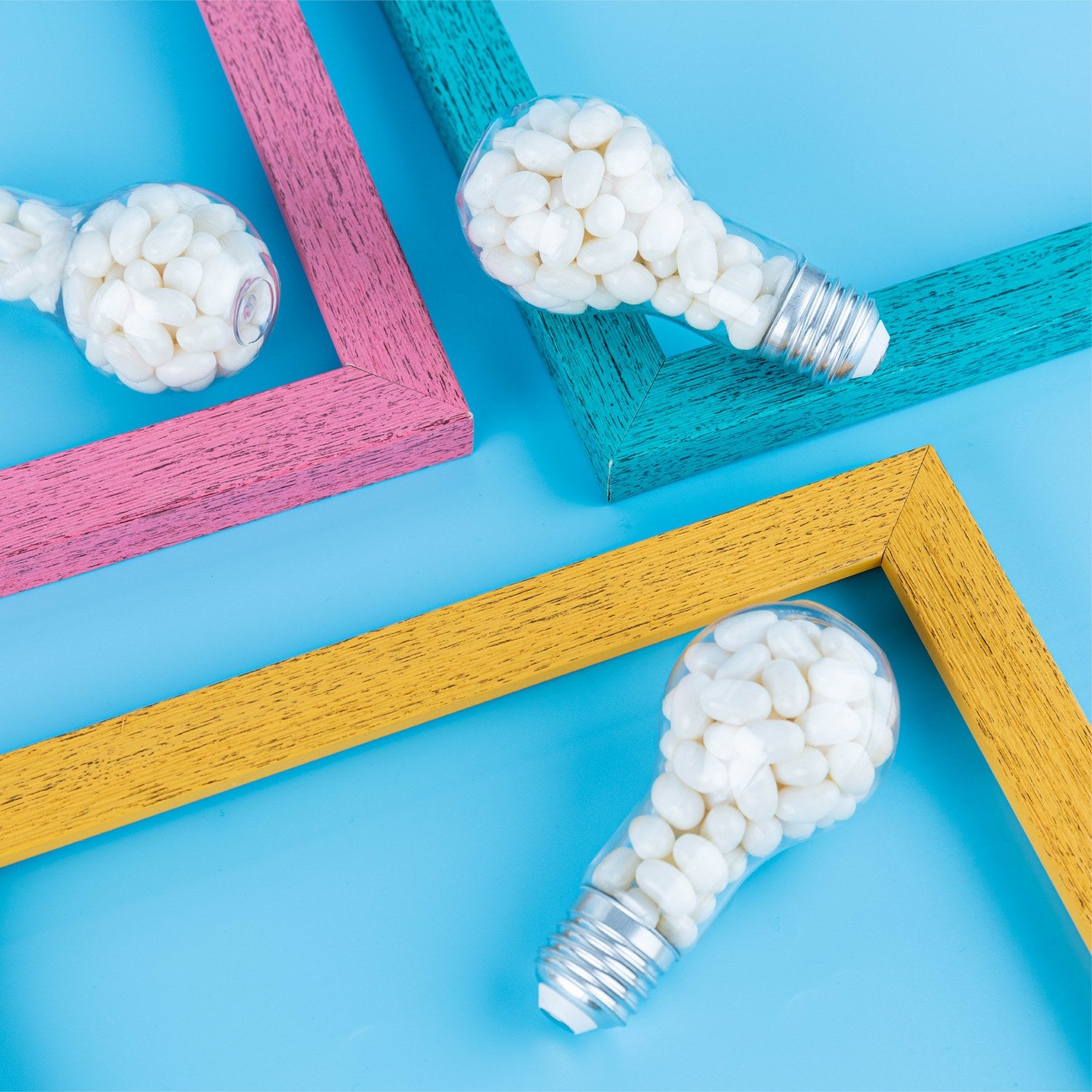 Light Bulb Shaped Acrylic Candy Boxes 12 Pack