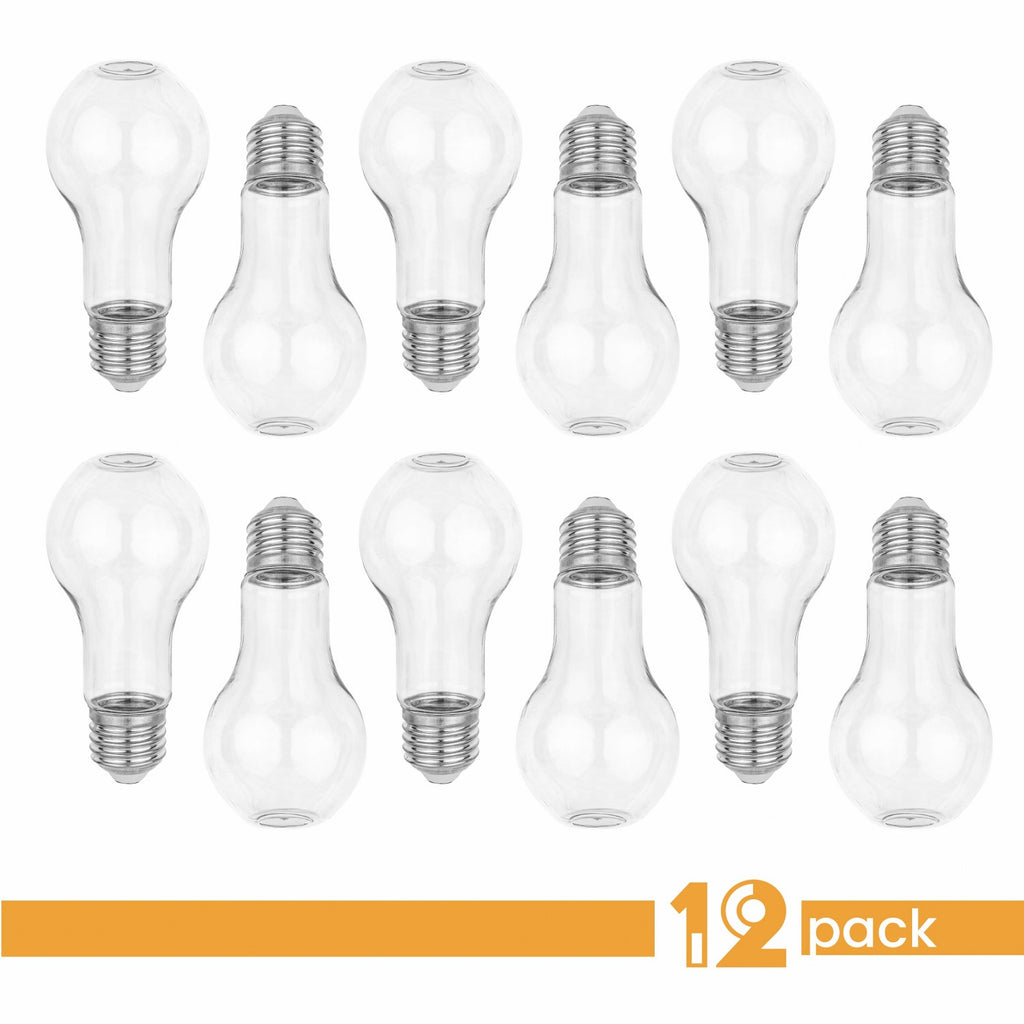 Light Bulb Shaped Acrylic Candy Boxes 12 Pack