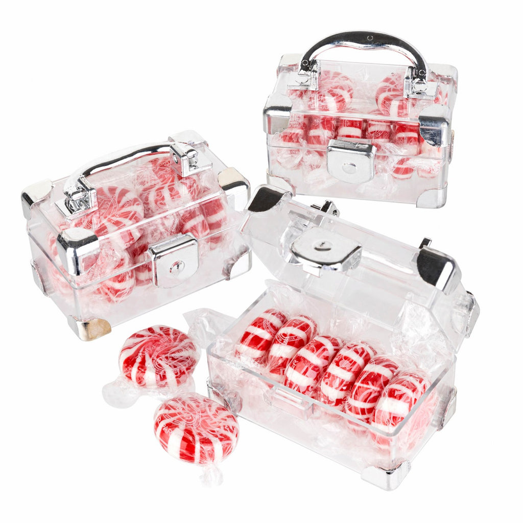 Treasure Chest Box Shaped Acrylic Candy Boxes 8 Pack 2.75"X1.65"X1.57"