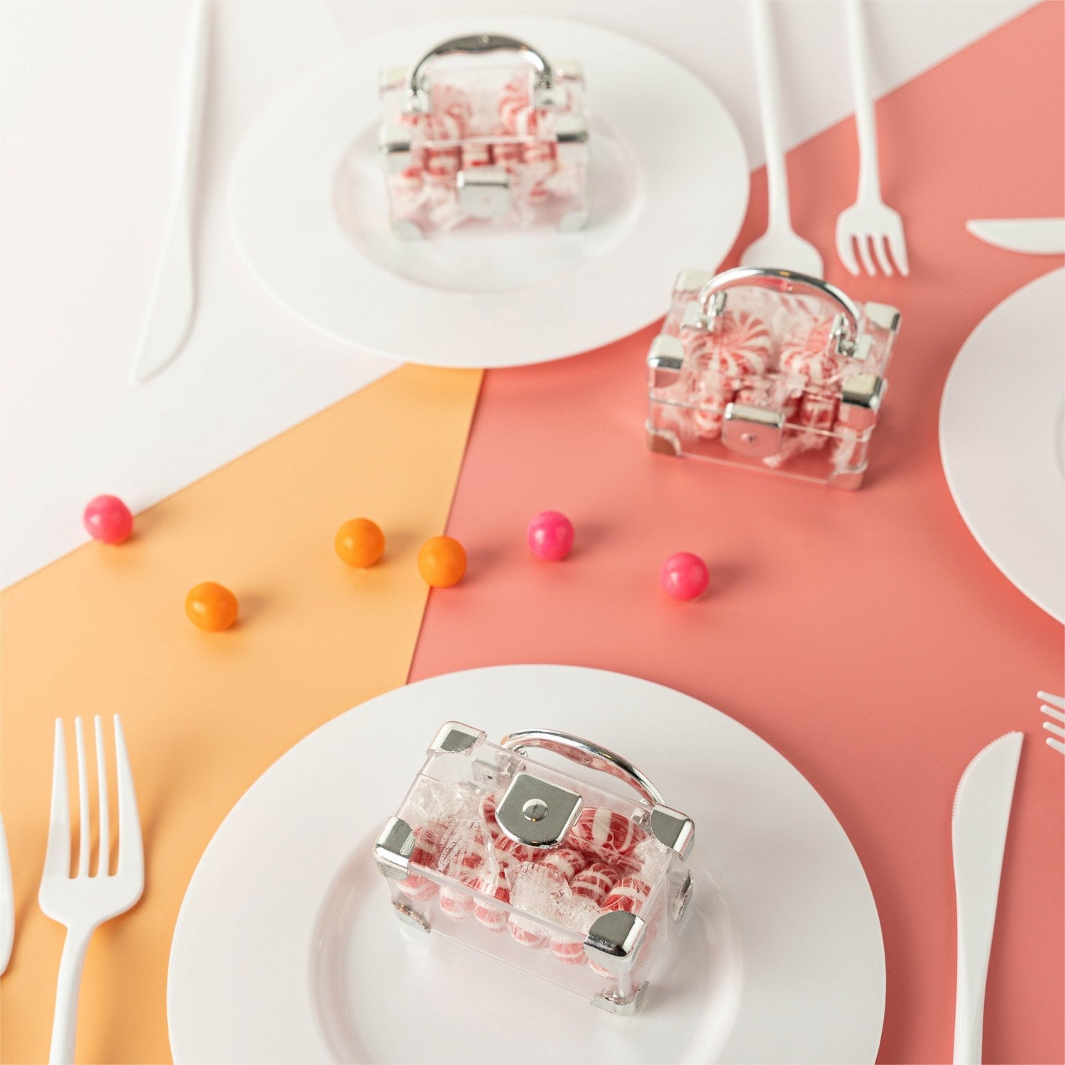 Treasure Chest Box Shaped Acrylic Candy Boxes 8 Pack 2.75"X1.65"X1.57"