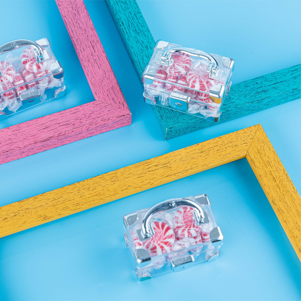 Treasure Chest Box Shaped Acrylic Candy Boxes 8 Pack 2.75"X1.65"X1.57"