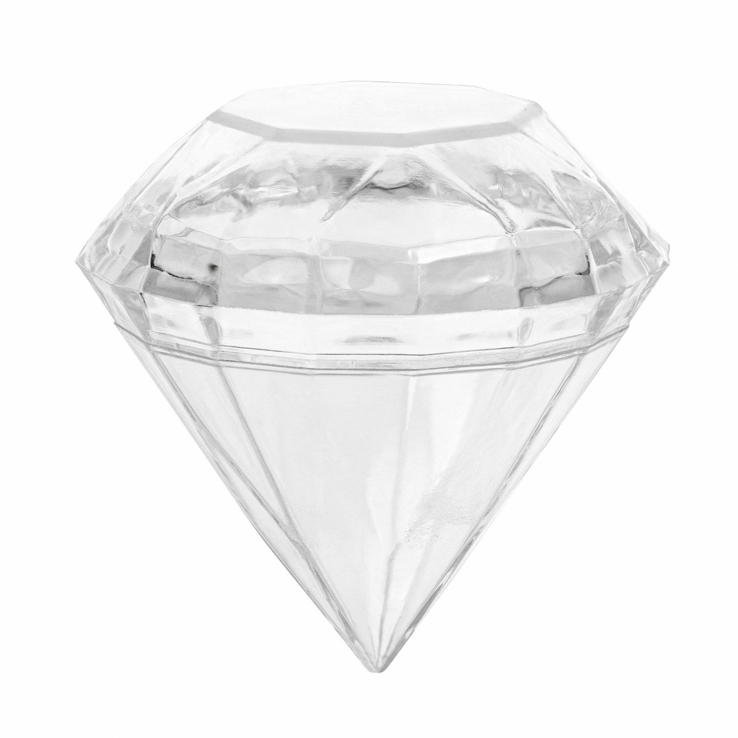Diamond Shaped Acrylic Candy Boxes 12 Pack 2.75"x2.75"x2.75"