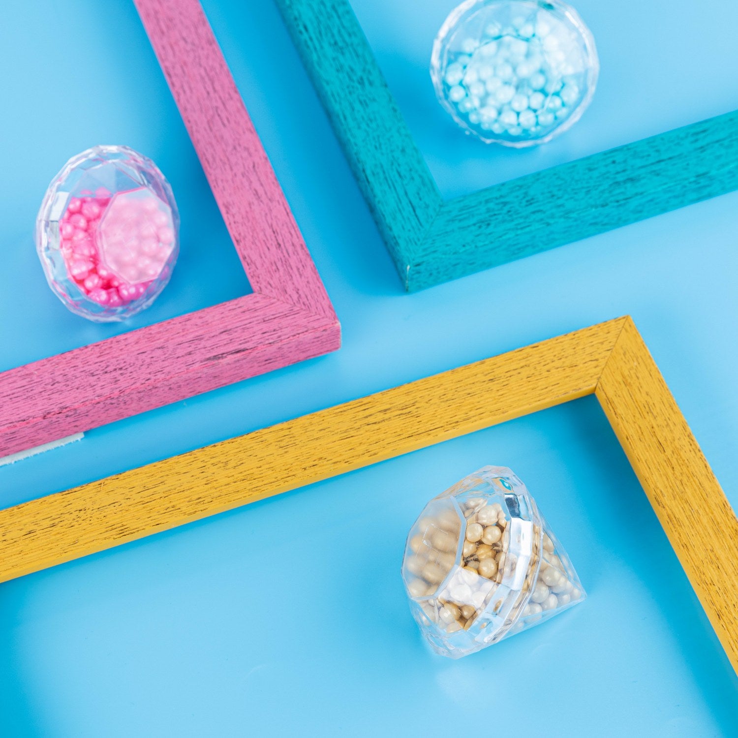 Diamond Shaped Acrylic Candy Boxes 12 Pack 2.75"x2.75"x2.75"