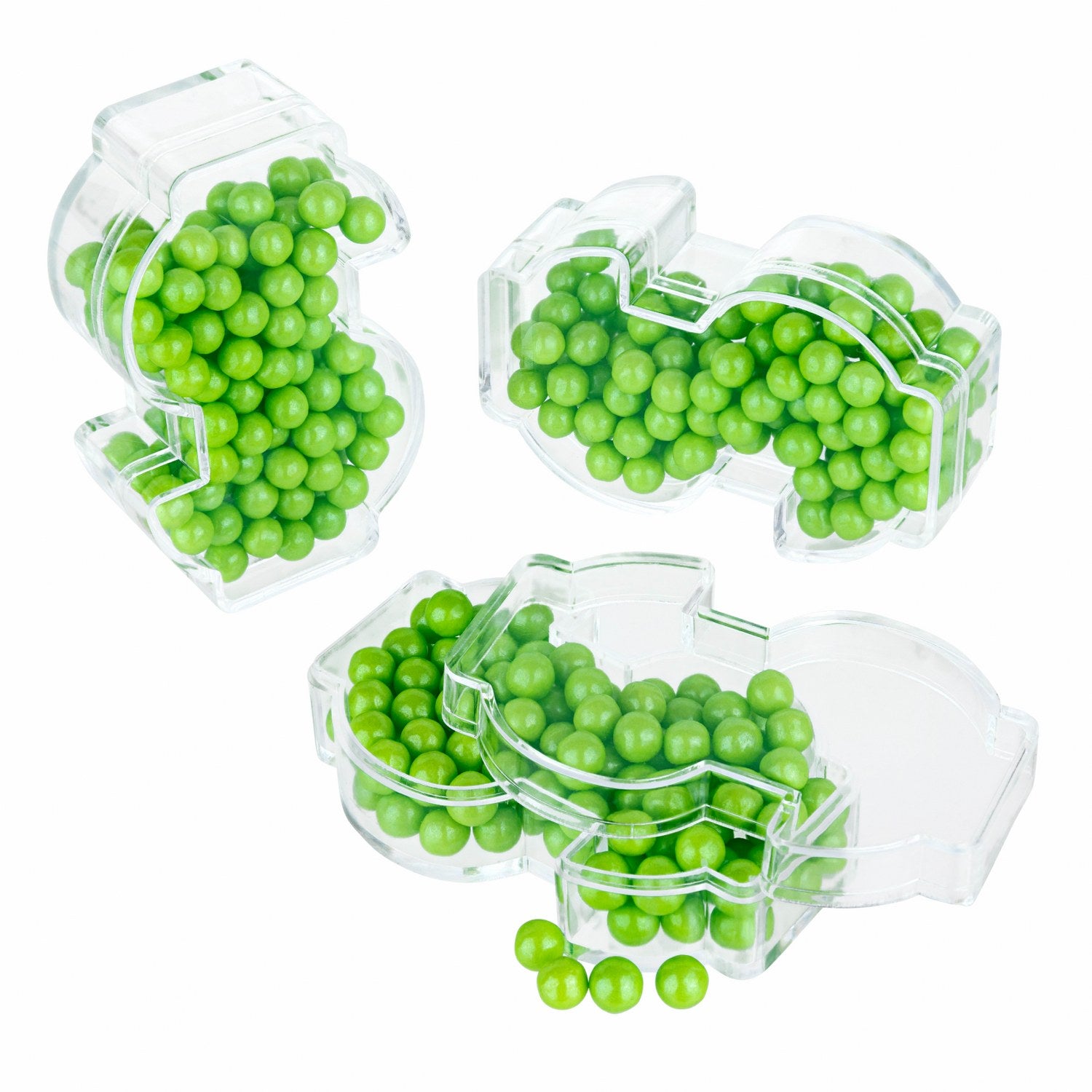 Money Shaped Acrylic Candy Boxes 12 Pack 3.16"X1"X1.96"