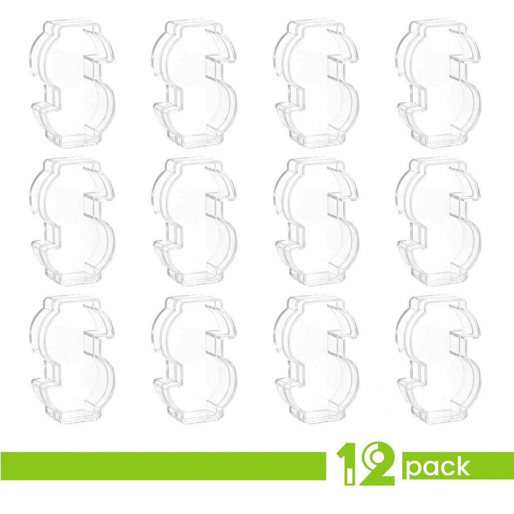 Money Shaped Acrylic Candy Boxes 12 Pack 3.16"X1"X1.96"