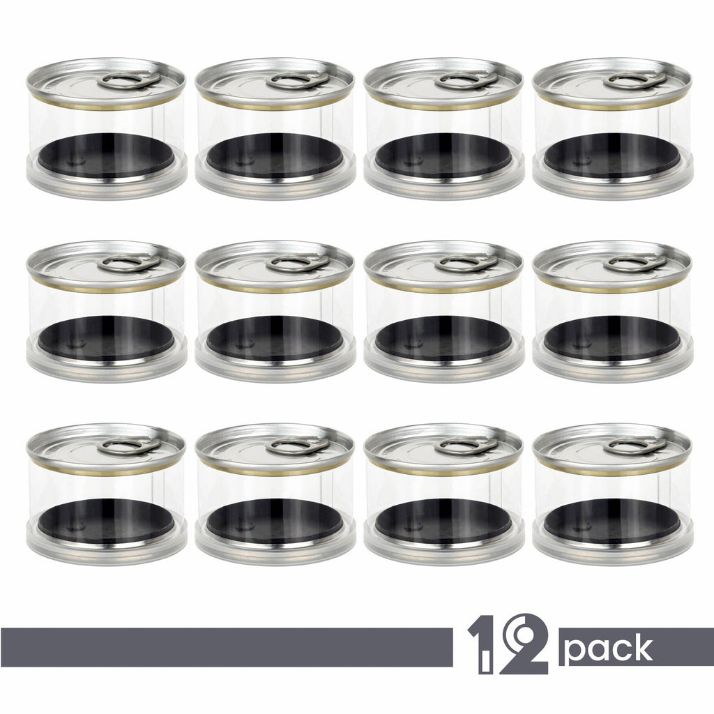 Tin Can Box Shaped Acrylic Candy Boxes 12 Pack 2.63"X1.65"