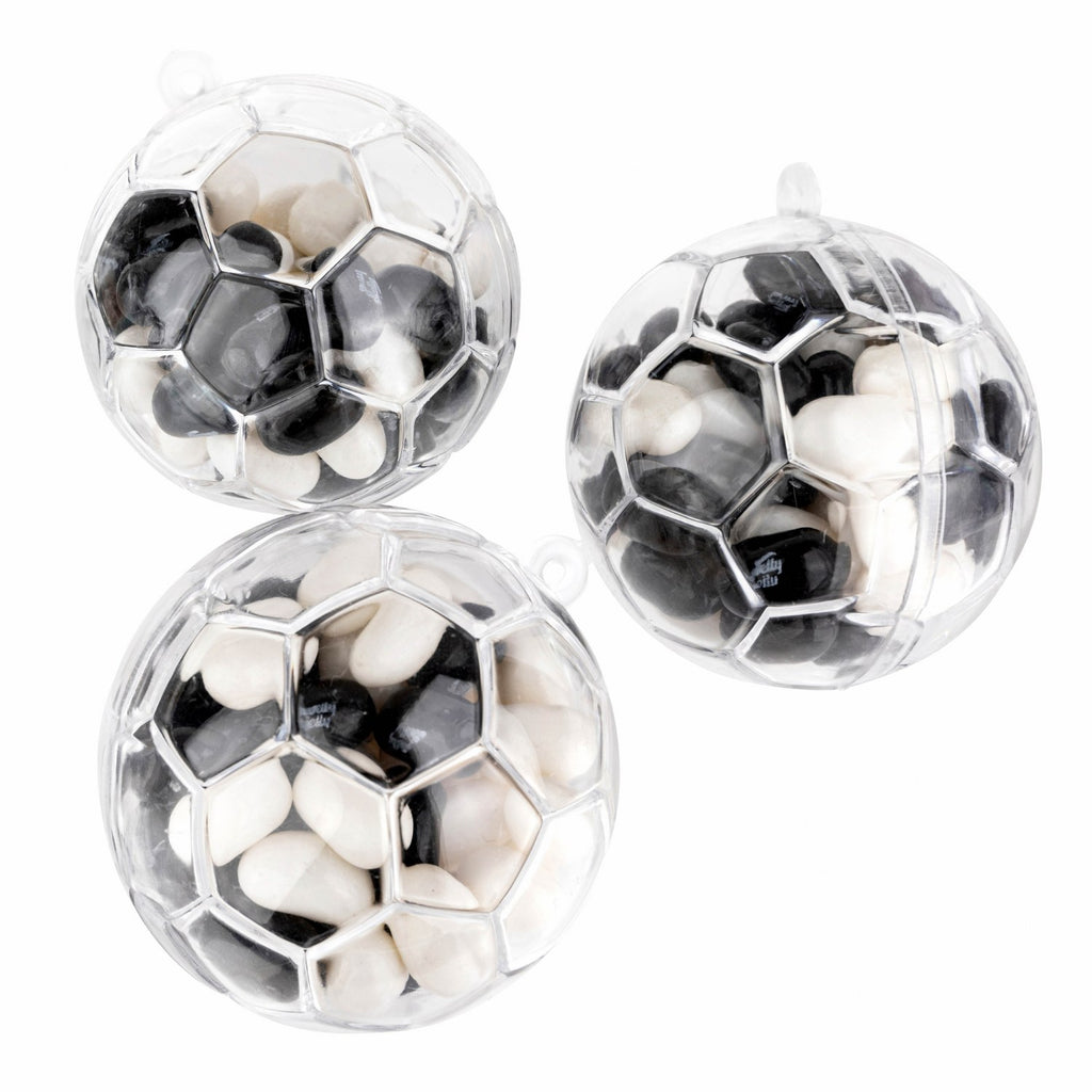 Soccer Ball Shaped Acrylic Candy Boxes 12 Pack 2.36"