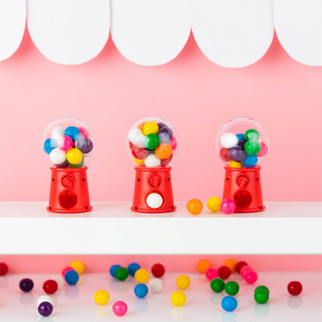 Gumball Machine Shaped Acrylic Candy Boxes 12 Pack 3.53"X2.05"