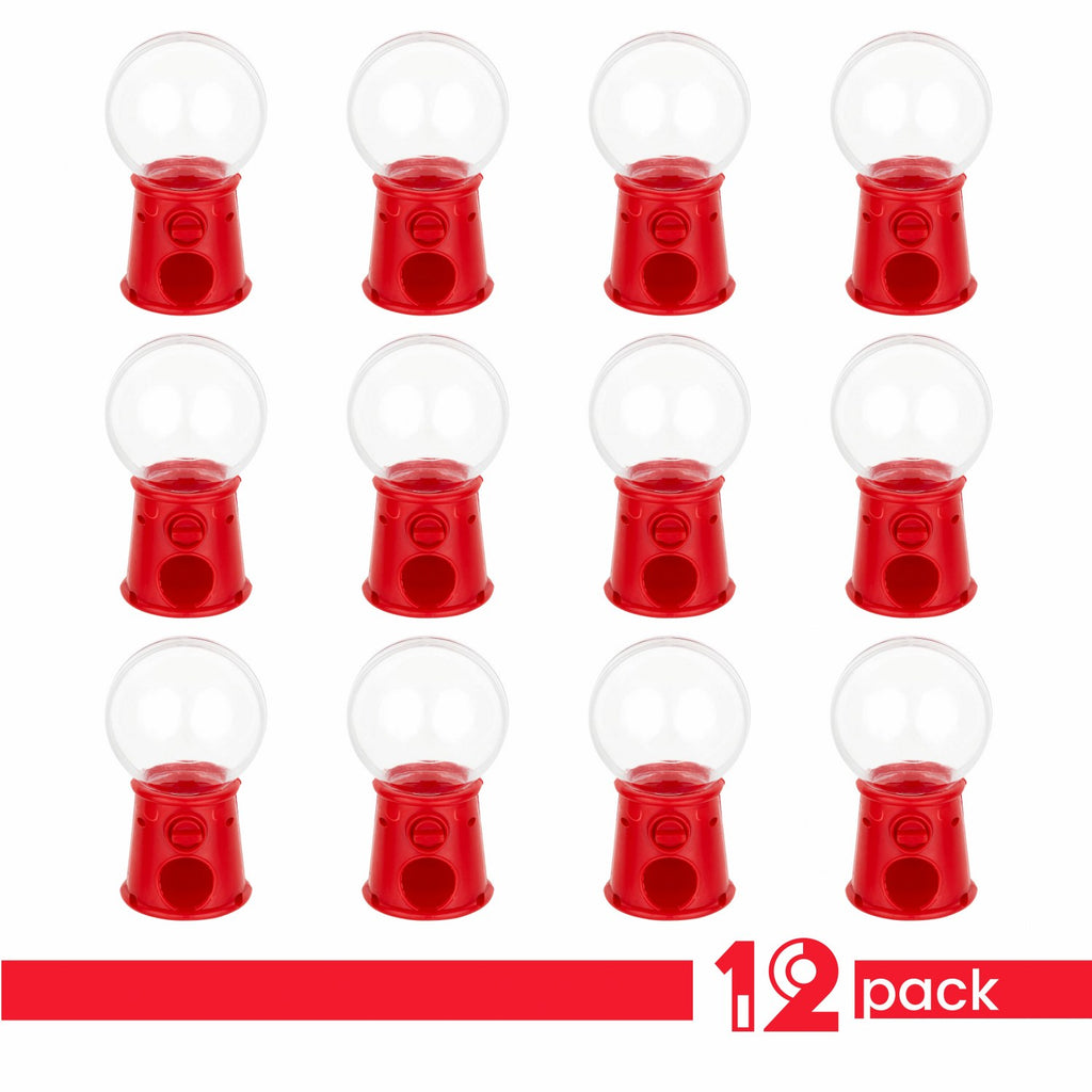Gumball Machine Shaped Acrylic Candy Boxes 12 Pack 3.53"X2.05"