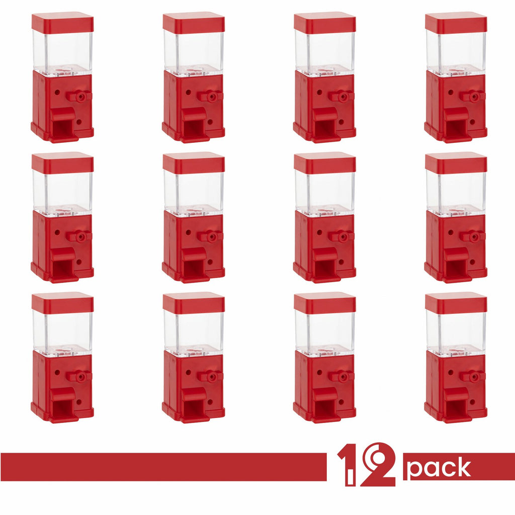 Vending Machine Shaped Acrylic Candy Boxes 12 Pack 3.46"X1.53"X1.53"