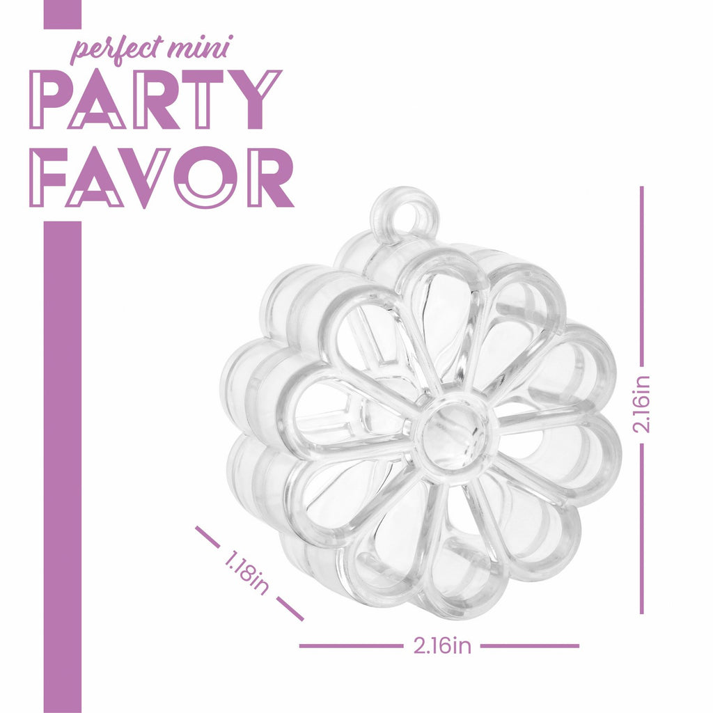 Flower Shaped Acrylic Candy Boxes 12 Pack 2.16"X2.16"X1.18"