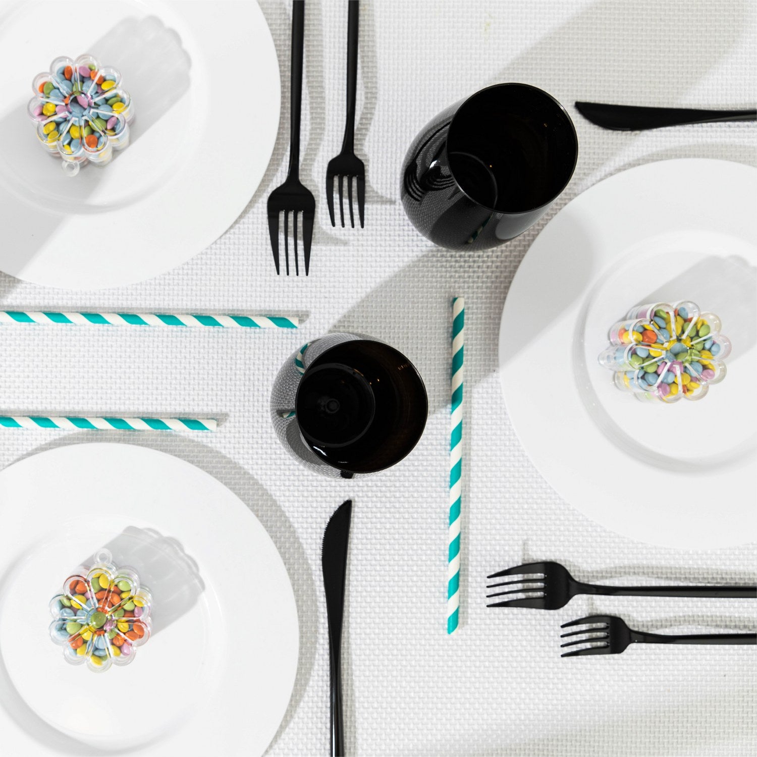 Flower Shaped Acrylic Candy Boxes 12 Pack 2.16"X2.16"X1.18"