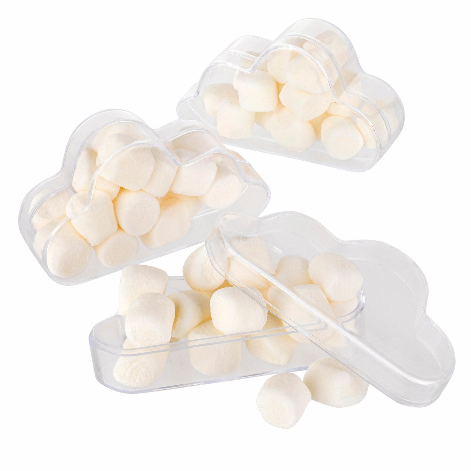 Cloud Shaped Acrylic Candy Boxes 12 Pack 3.07"X1.77"X0.98"