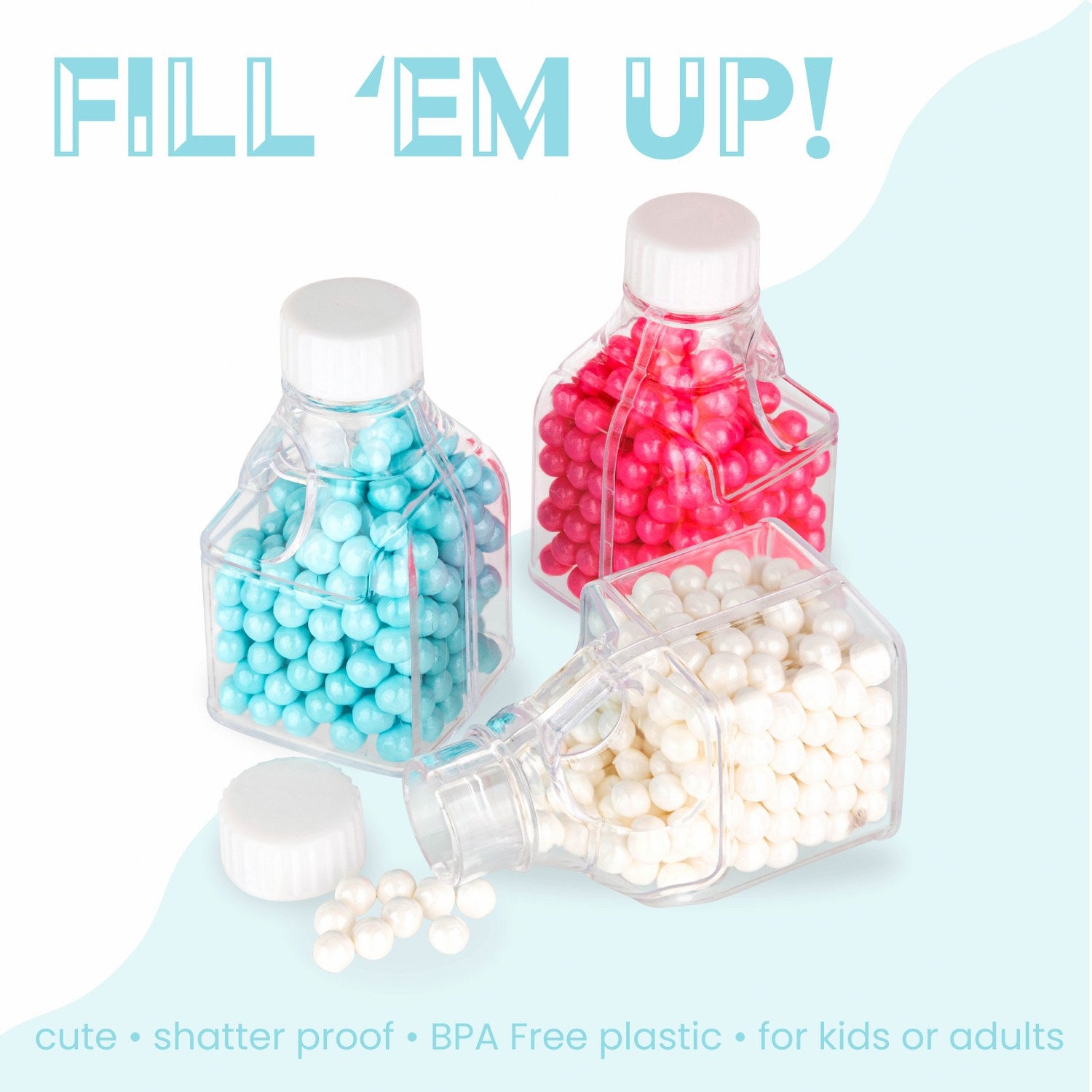 Jug Shaped Acrylic Candy Boxes 12 Pack 3.14"X1.77"X1.77"