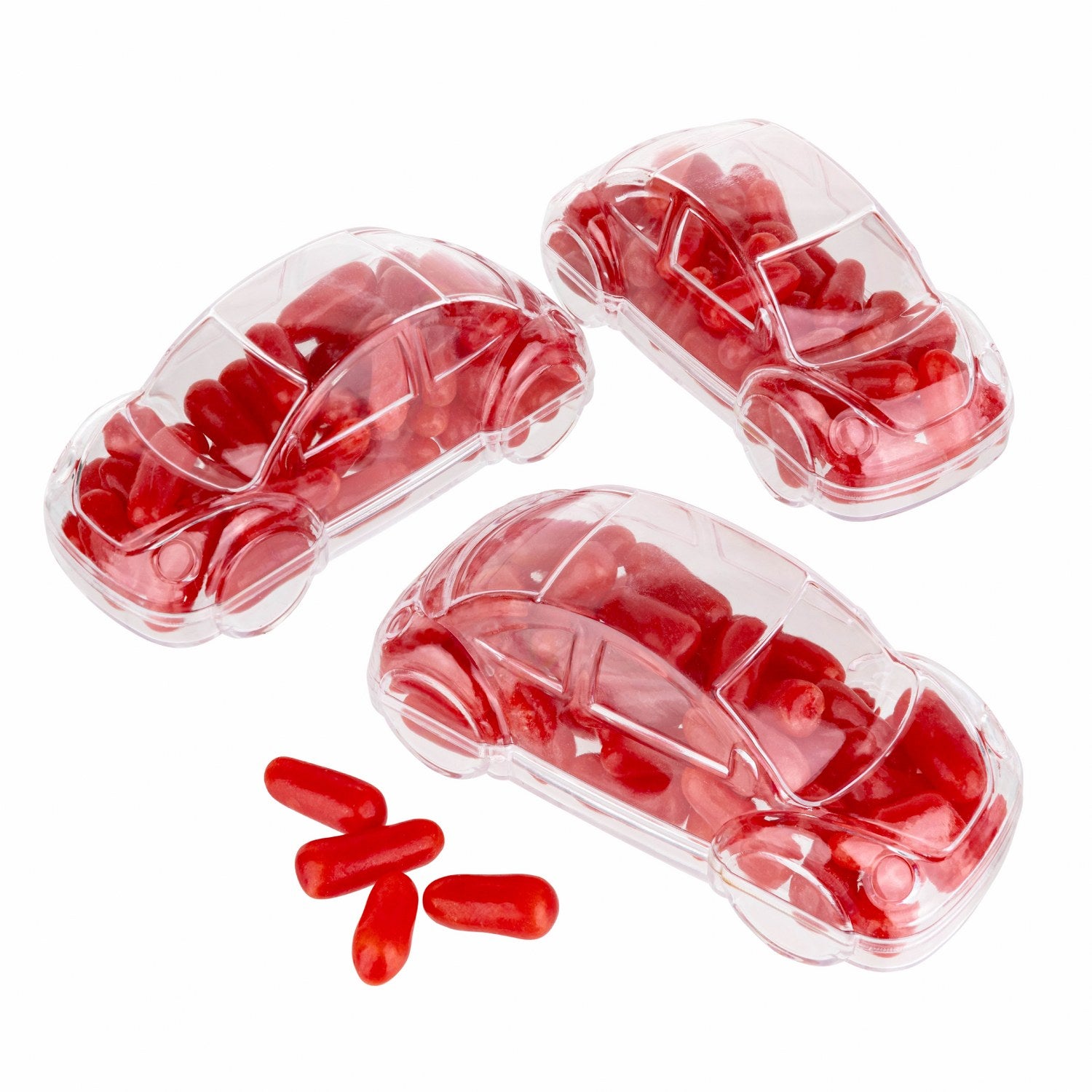 Car Shaped Acrylic Candy Boxes 8 Pack 4.56"X1.65"