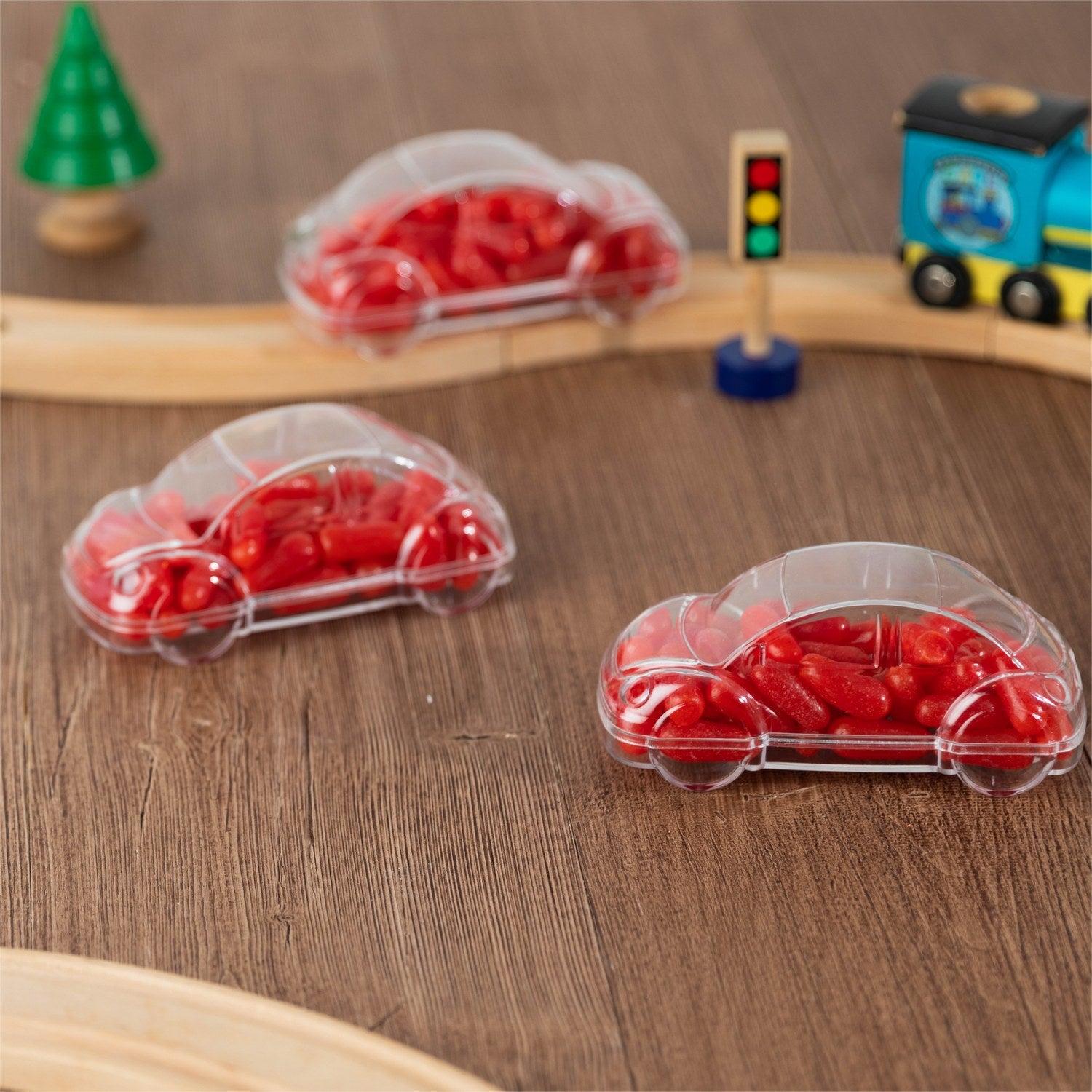 Car Shaped Acrylic Candy Boxes 8 Pack 4.56"X1.65"