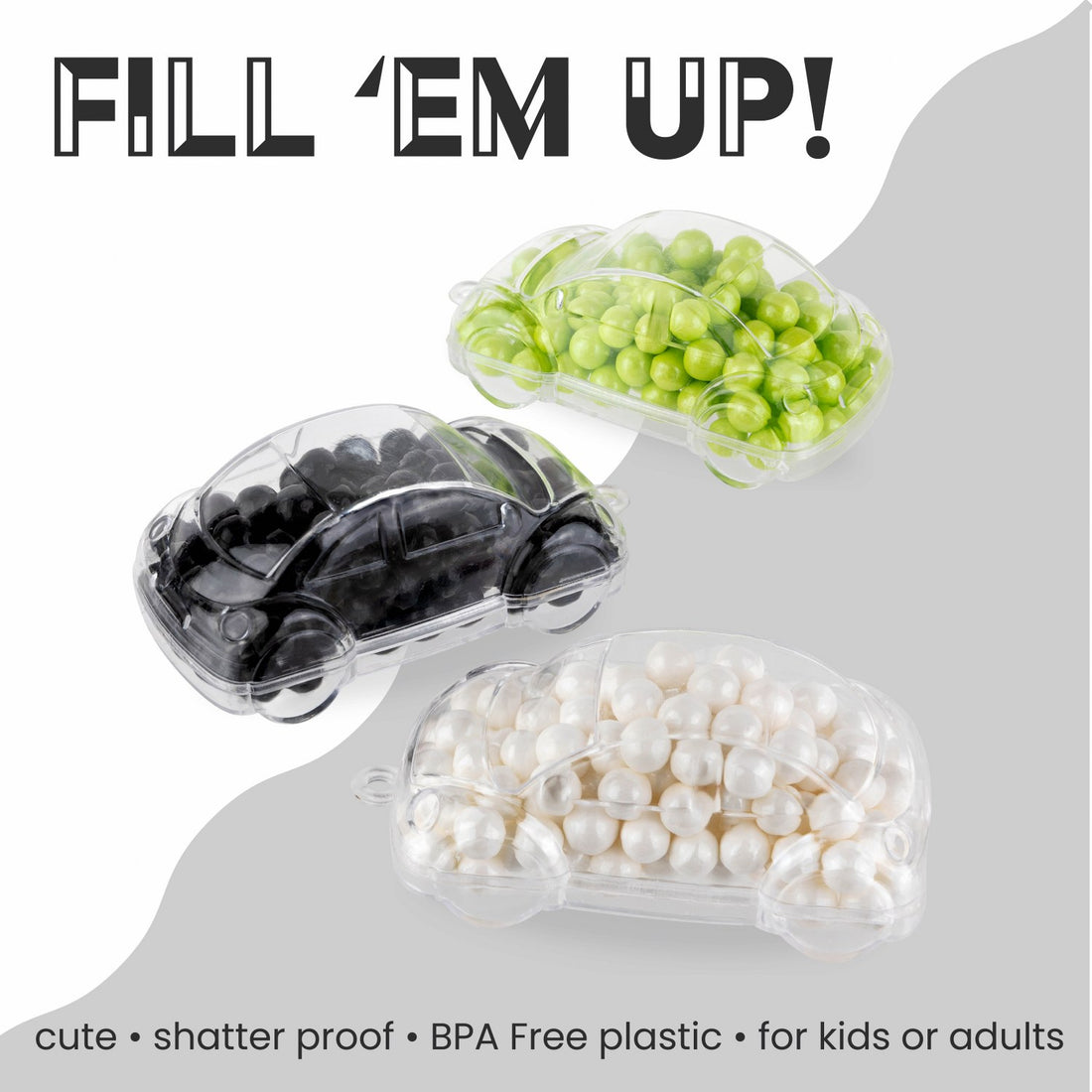 Car Shaped Acrylic Candy Boxes 12 Pack 2.95"X1.49"X1.1"