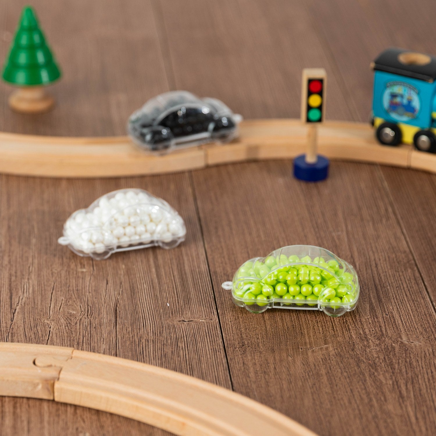 Car Shaped Acrylic Candy Boxes 12 Pack 2.95"X1.49"X1.1"