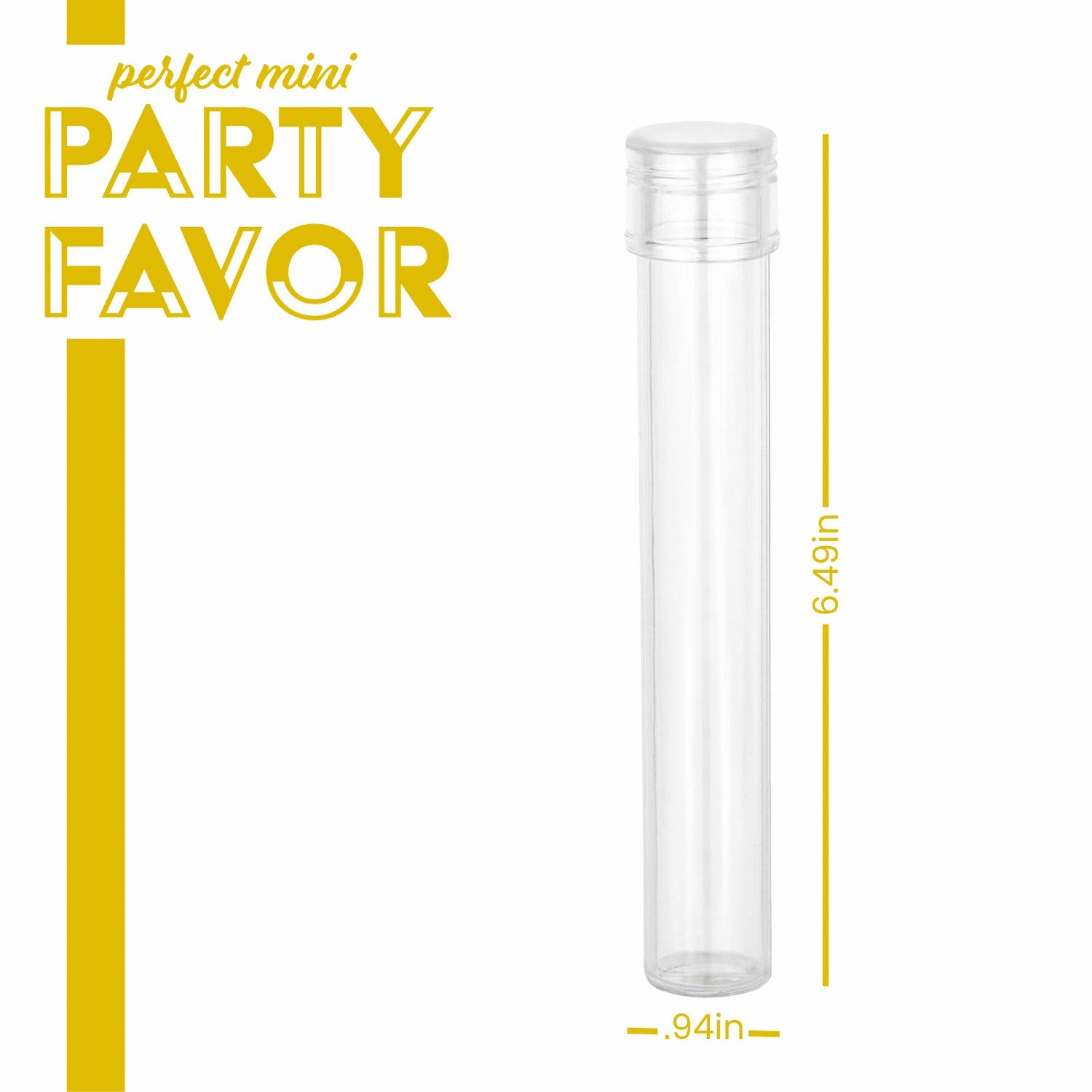 Tube Shaped Acrylic Candy Boxes 12 Pack 6.49"X0.94"