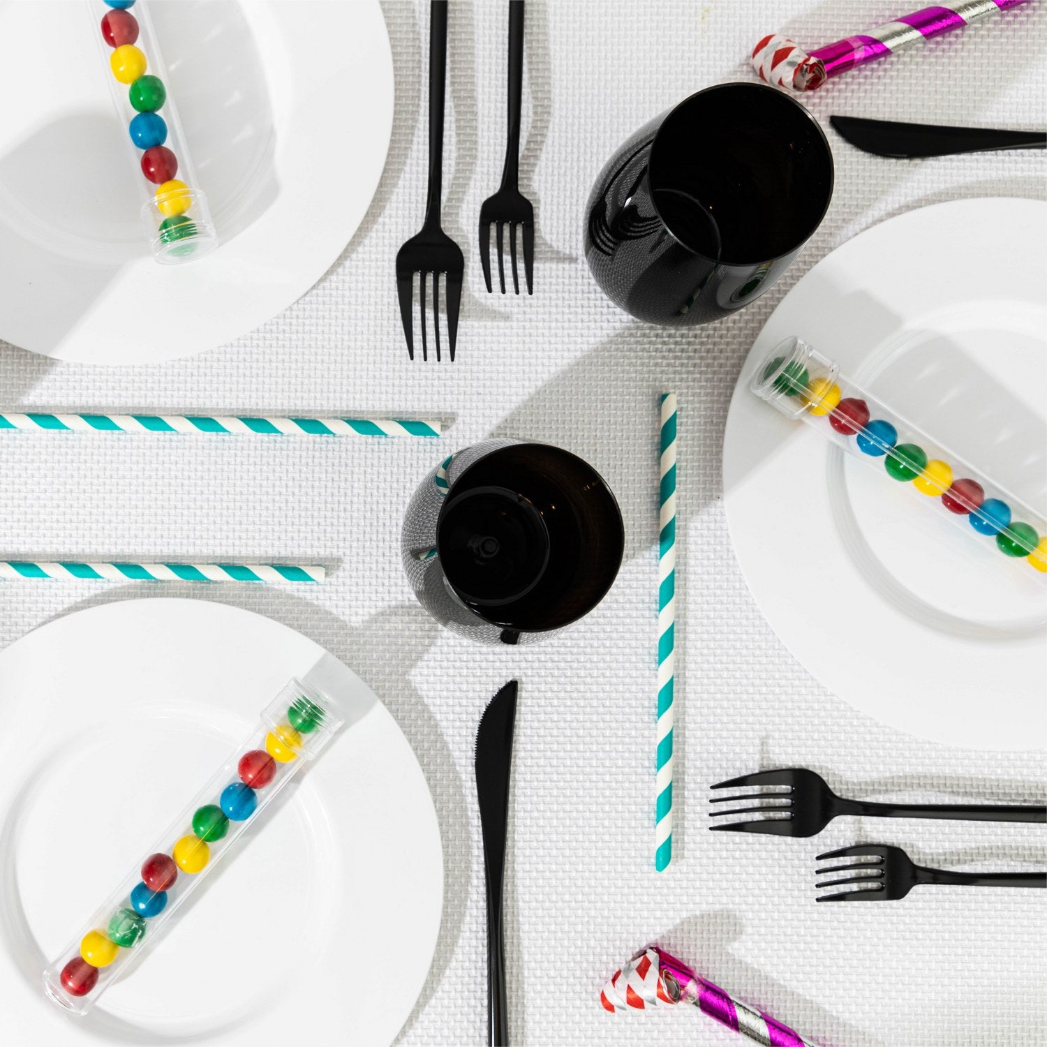 Tube Shaped Acrylic Candy Boxes 12 Pack 6.49"X0.94"