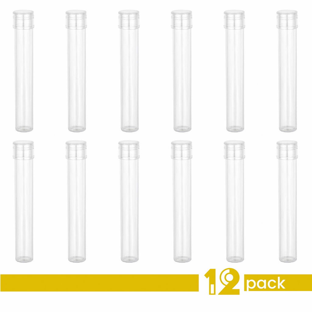 Tube Shaped Acrylic Candy Boxes 12 Pack 6.49"X0.94"