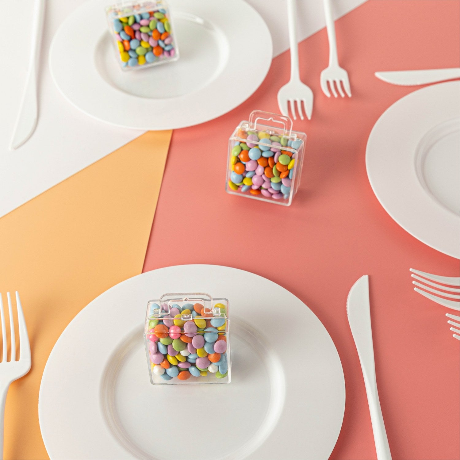 Suitcase Shaped Acrylic Candy Boxes 12 Pack 2.55"X1.96"X1.18"