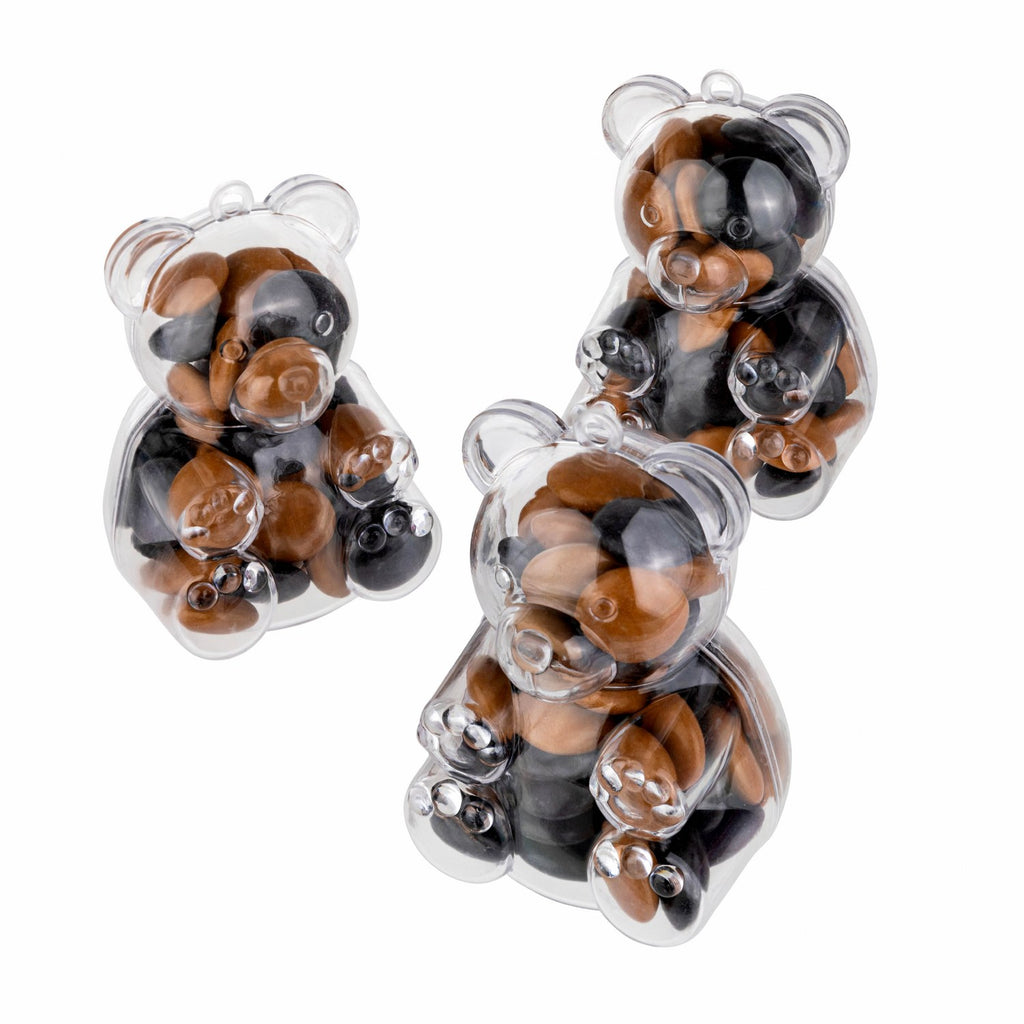 Bear Shaped Acrylic Candy Boxes 12 Pack 1.96"X1.77"X2.75"