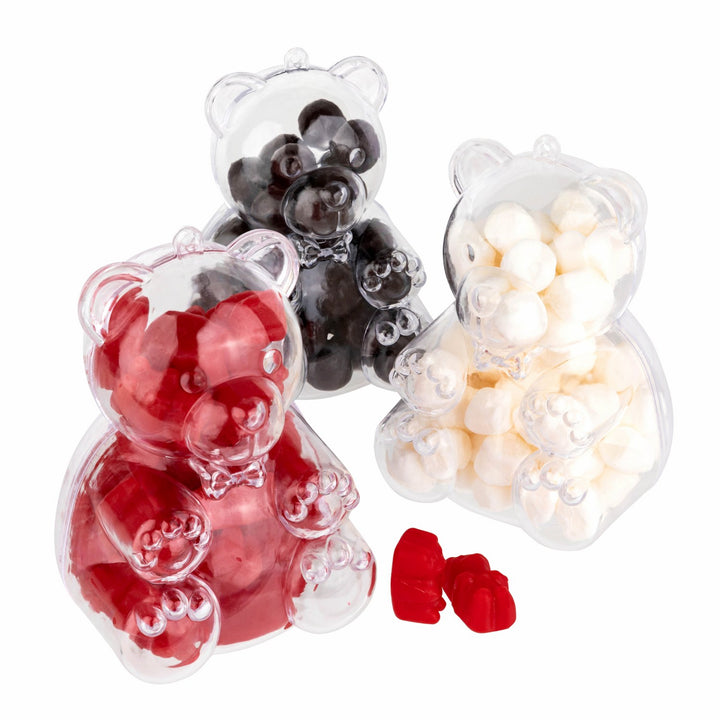 Large Bear Shaped Acrylic Candy Boxes 9 Pack 2.83"X1.18"X4.33"