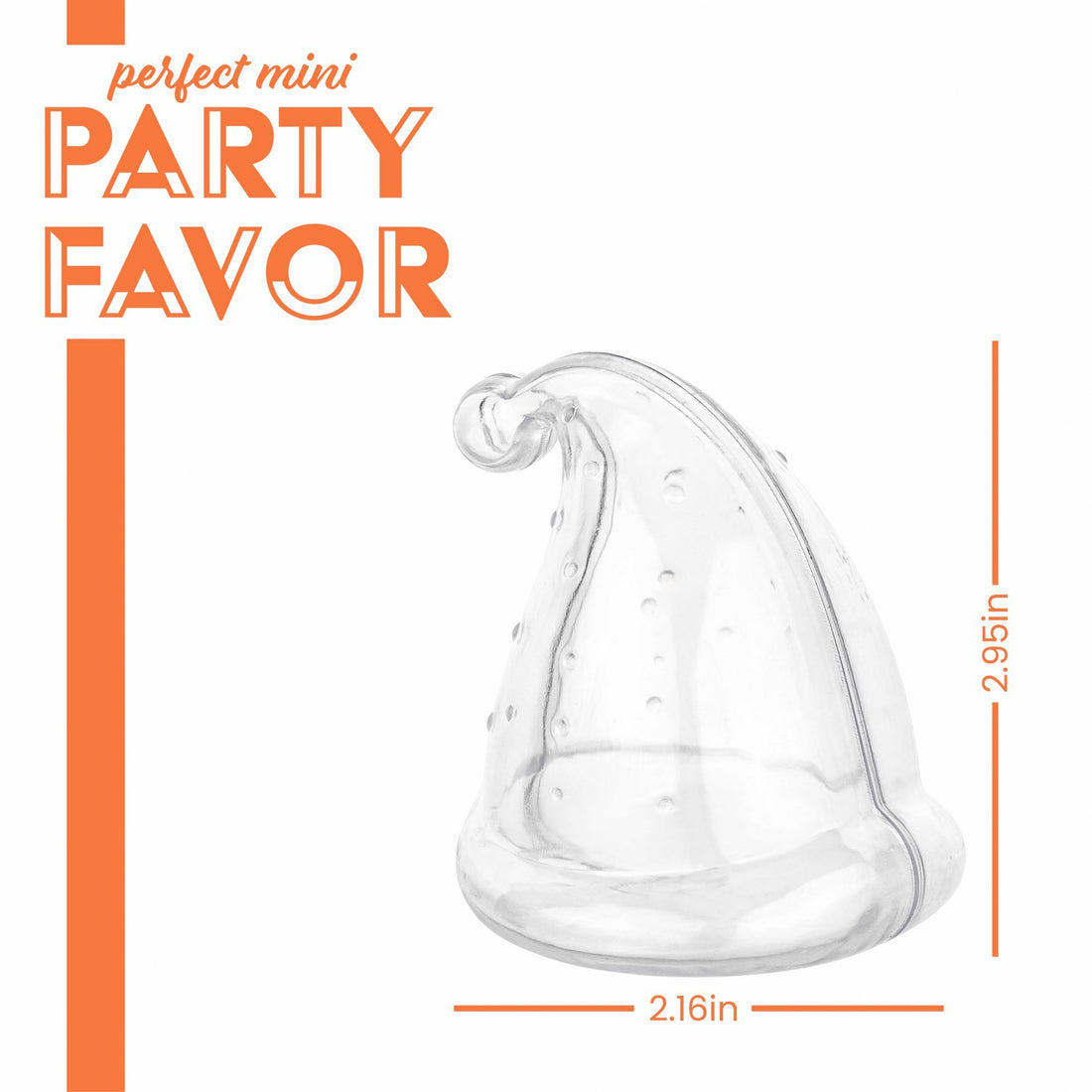 Elf Hat Shaped Acrylic Candy Boxes 12 Pack 2.16"X2.95"