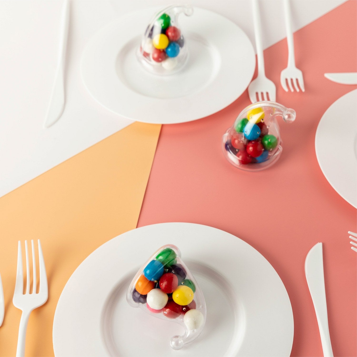 Elf Hat Shaped Acrylic Candy Boxes 12 Pack 2.16"X2.95"