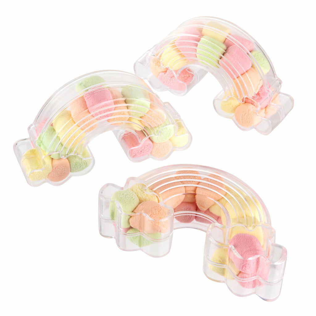 Rainbow Shaped Acrylic Candy Boxes 12 Pack 3.62"X1.96"X0.98"