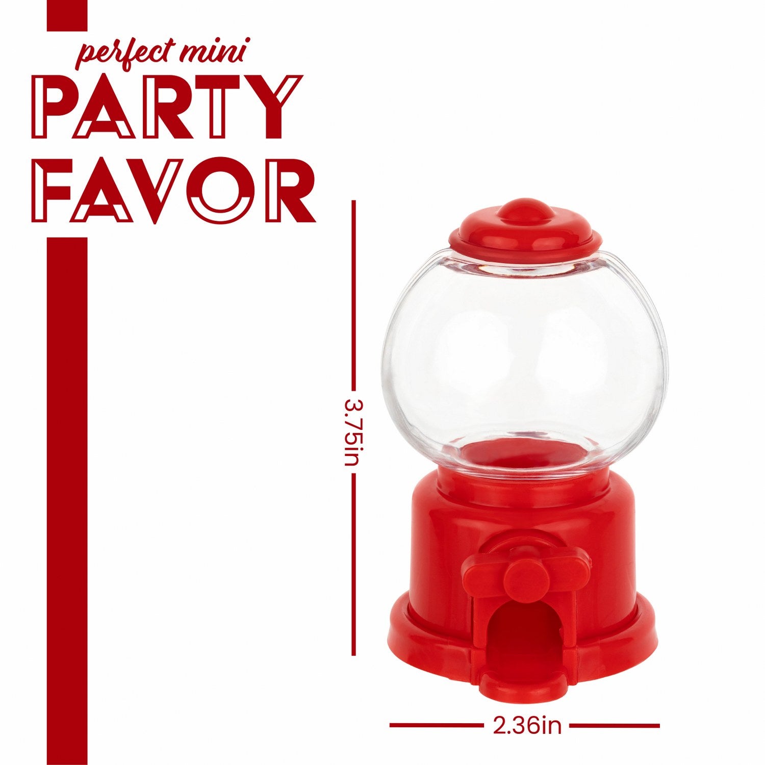 Gumball Machine Shaped Acrylic Candy Boxes 8 Pack 2.36"X3.75"