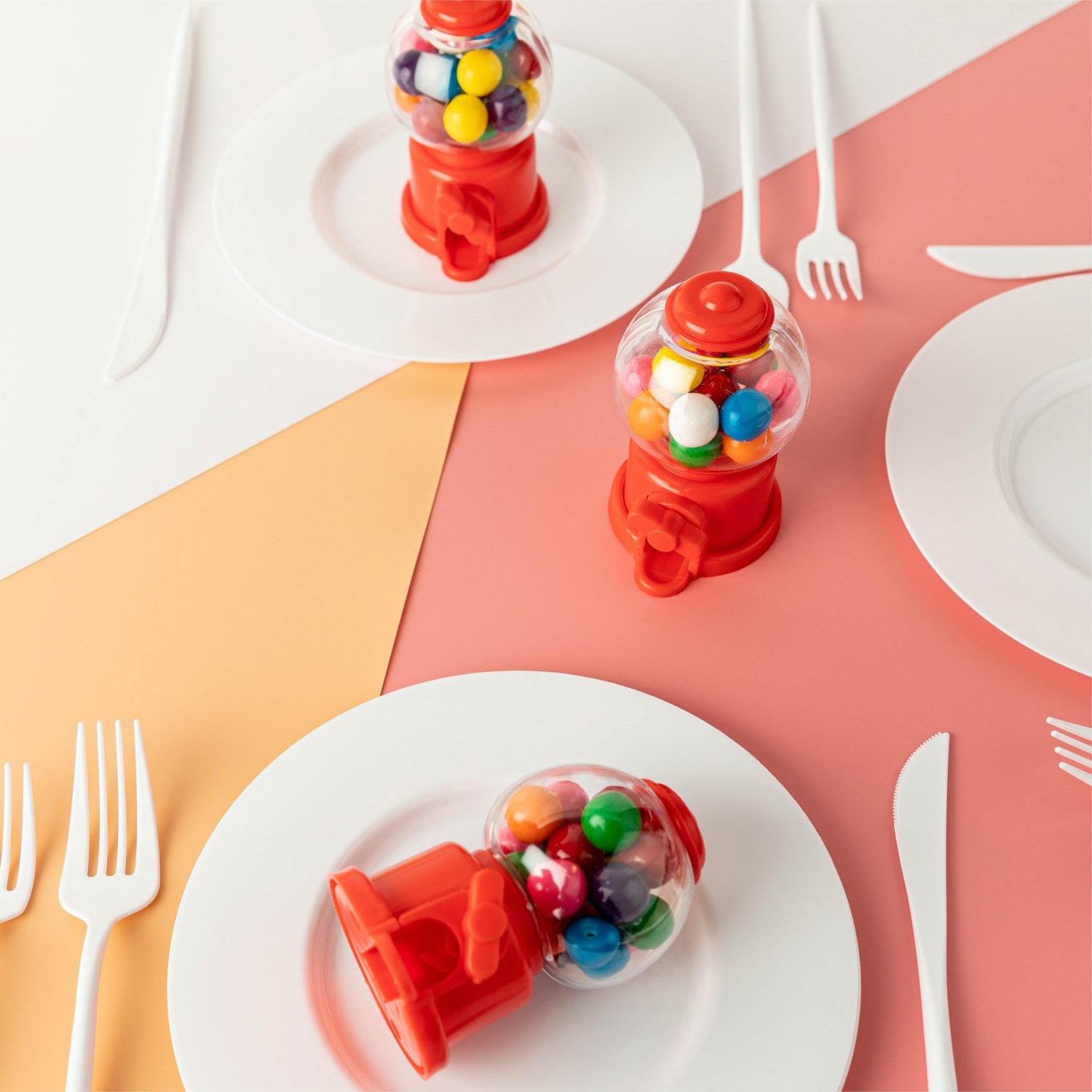 Gumball Machine Shaped Acrylic Candy Boxes 8 Pack 2.36"X3.75"