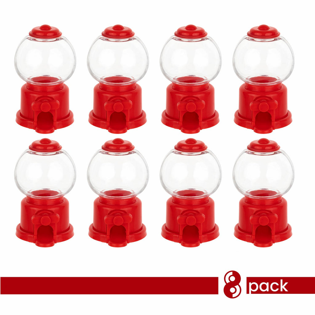Gumball Machine Shaped Acrylic Candy Boxes 8 Pack 2.36"X3.75"