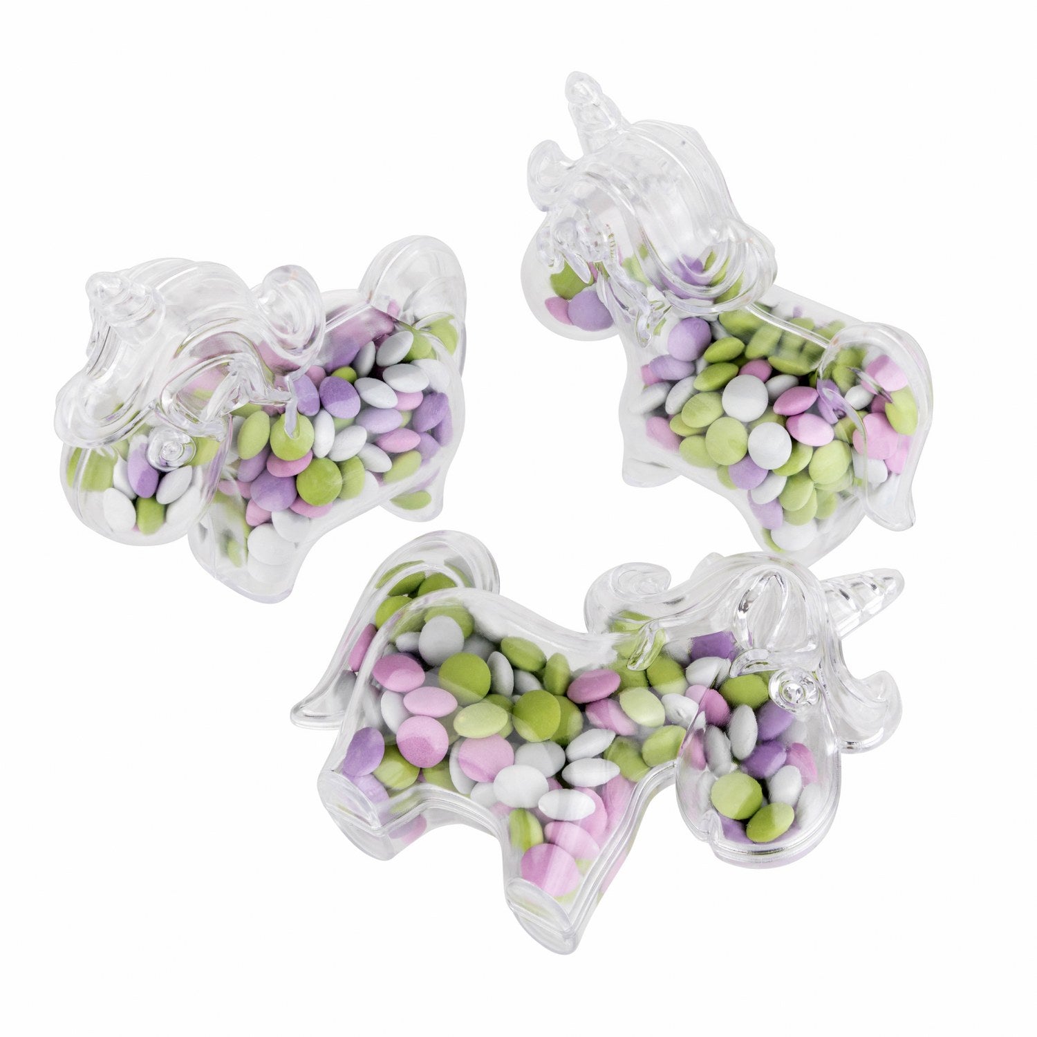 Unicorn Shaped Acrylic Candy Boxes 8 Pack 3.74"X2.75"X1.57"