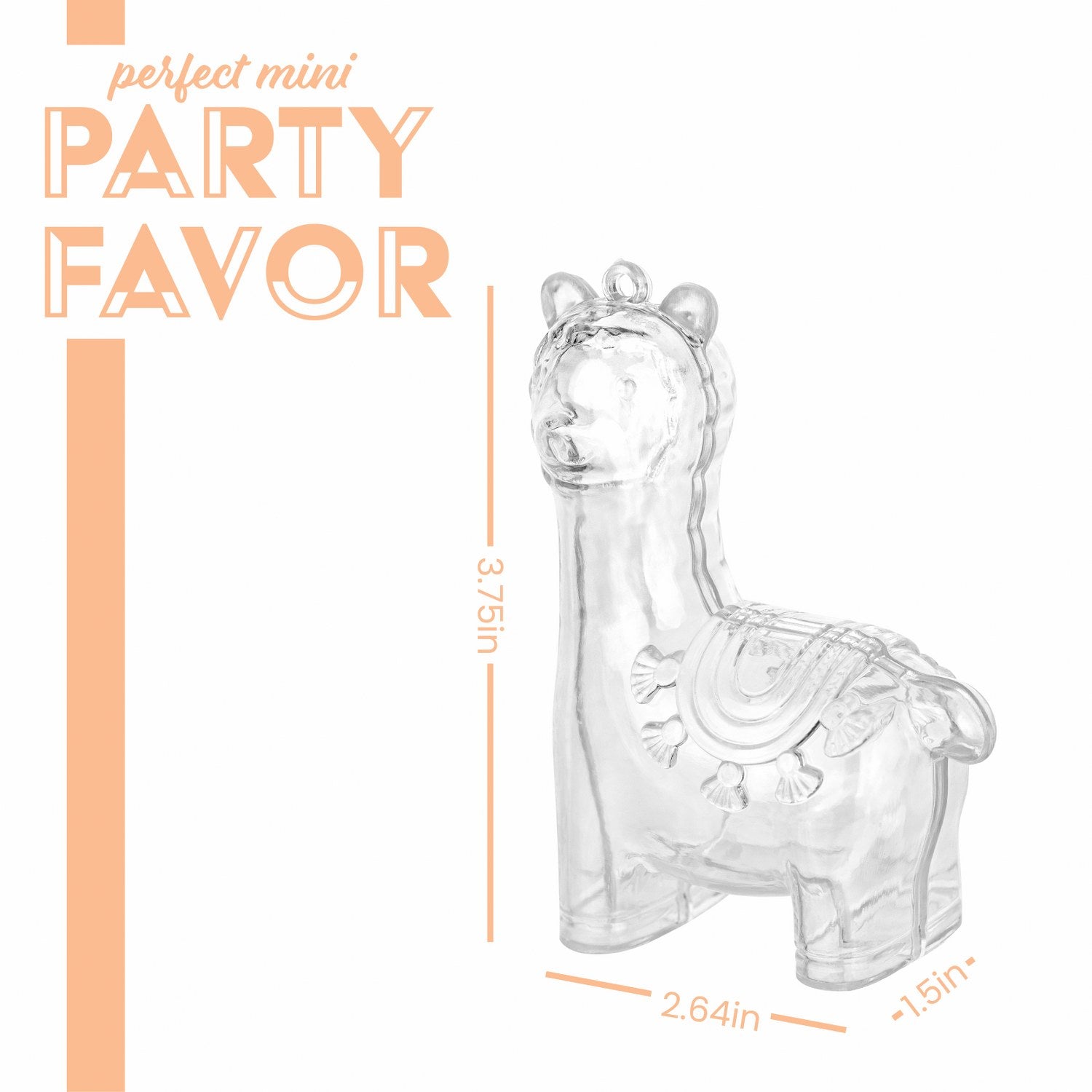 Alpaca Shaped Acrylic Candy Boxes 12 Pack 3.75"X2.64"X1.5"