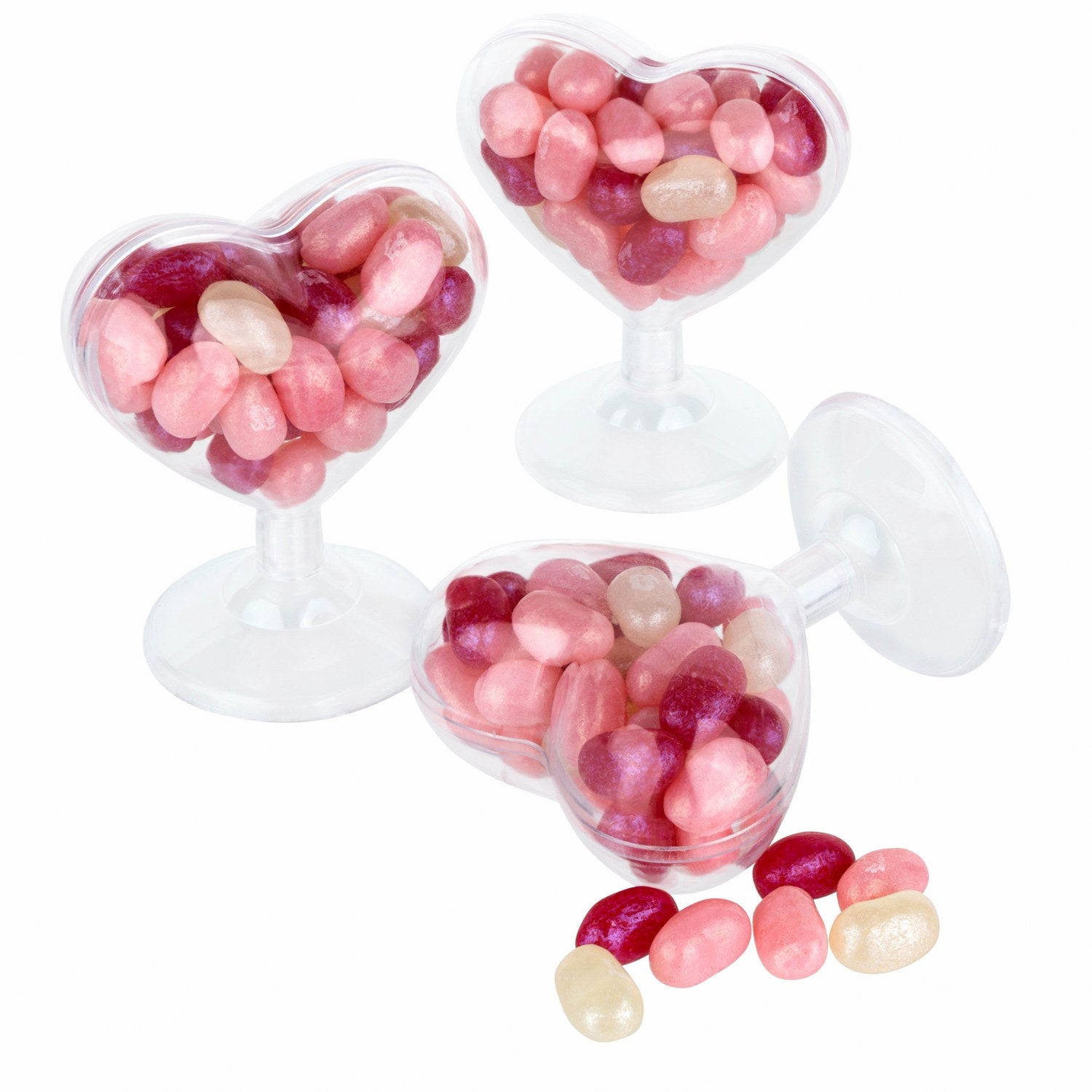 Heart Shaped Acrylic Candy Boxes 12 Pack 3.07"X3.03"X1.76"